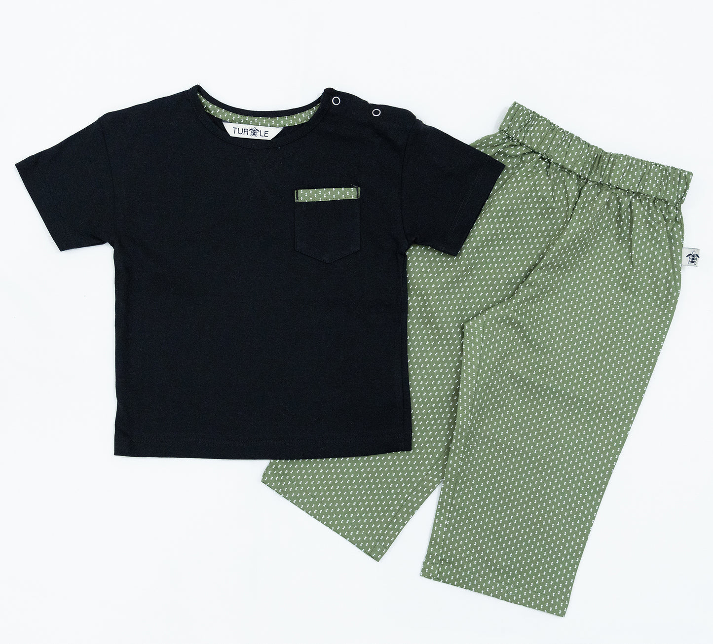 Green Geometric Kids Revere Pyjamas