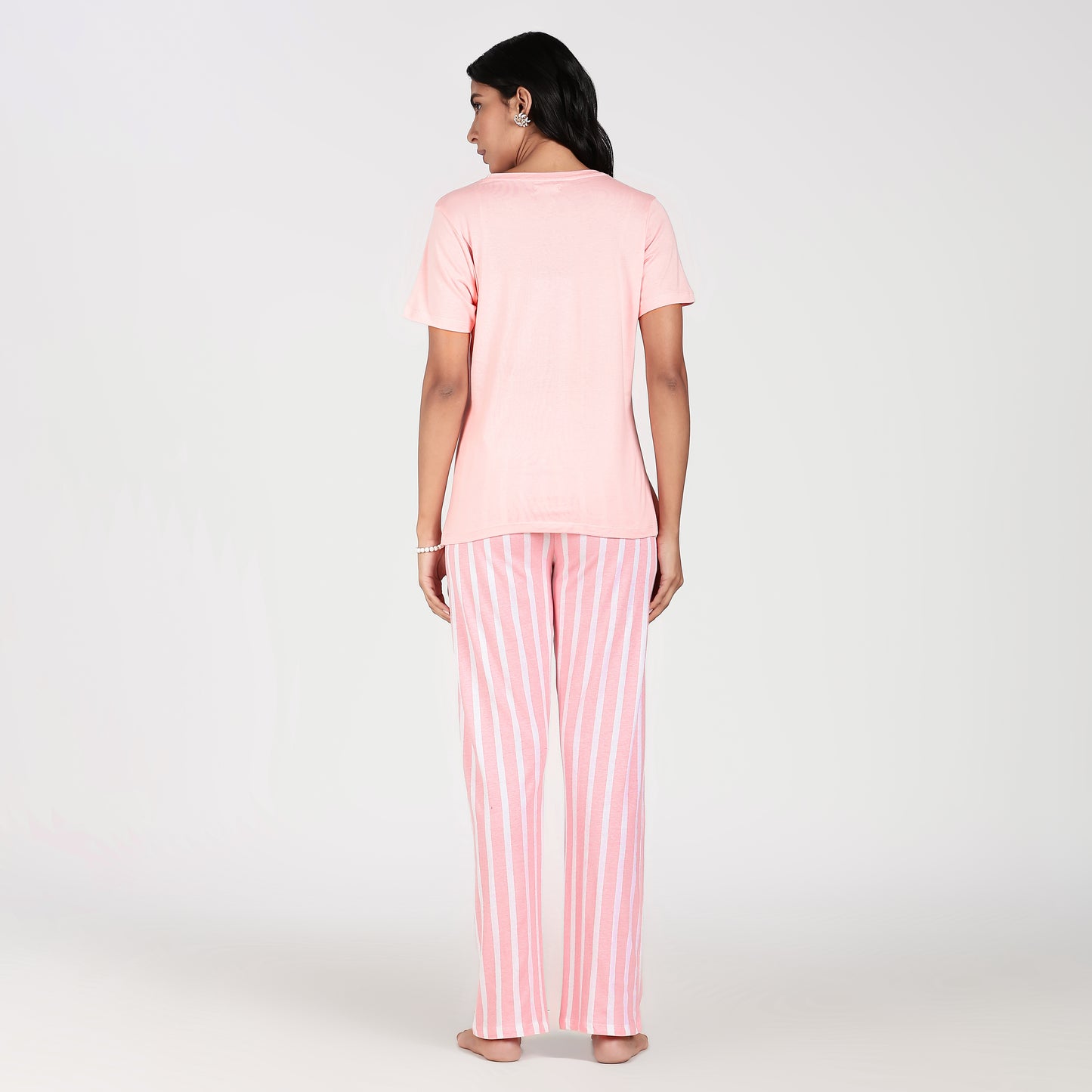 Turtle Women’s Pyjama Set Women’s Nightwear Peachy Pink Stripe