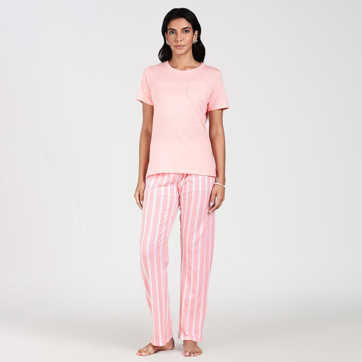 Turtle Women’s Pyjama Set Women’s Nightwear Peachy Pink Stripe
