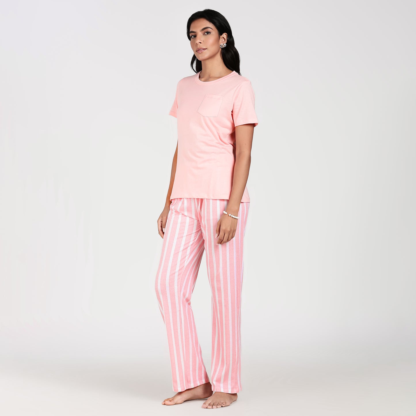 Turtle Women’s Pyjama Set Women’s Nightwear Peachy Pink Stripe