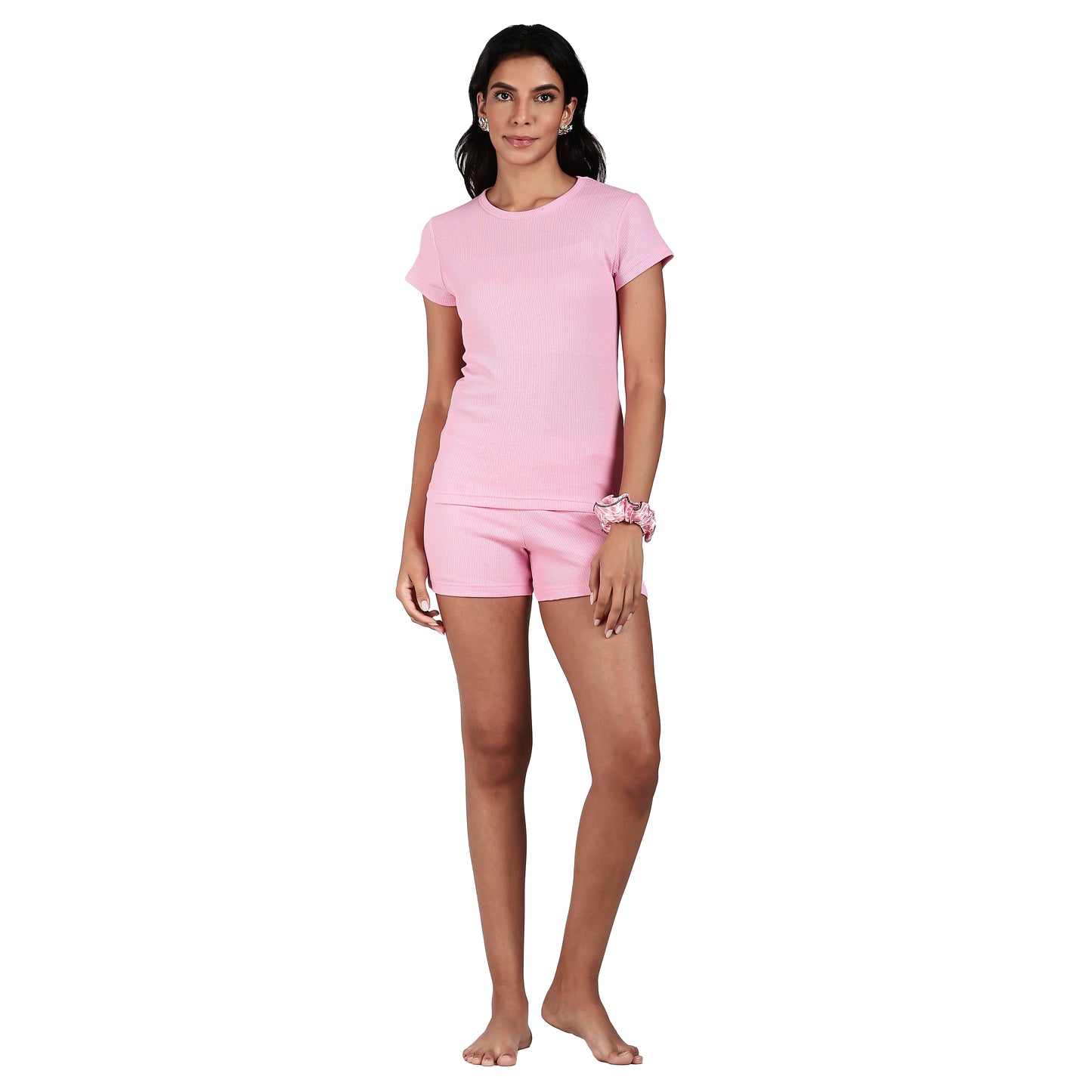 Turtle Women’s Ribbed Short Set Pink