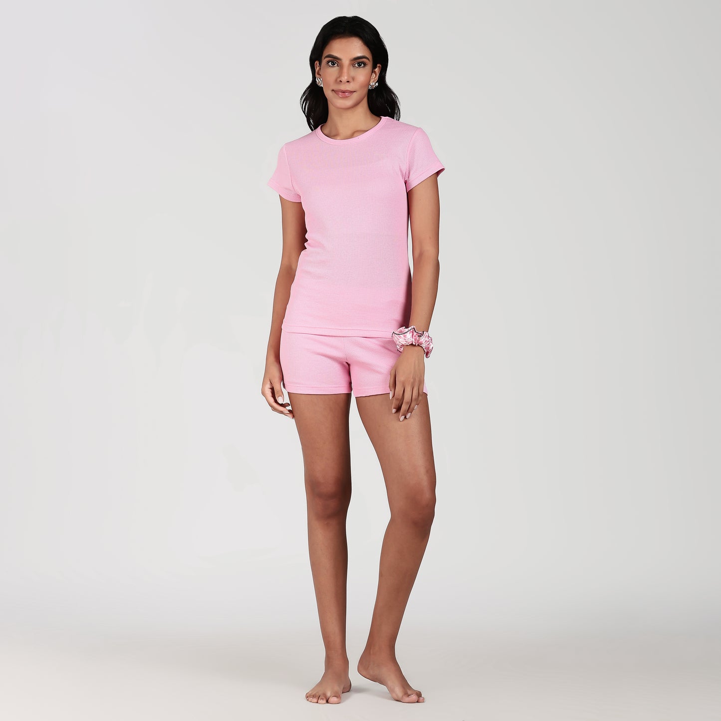 Turtle Women’s Ribbed Short Set Pink