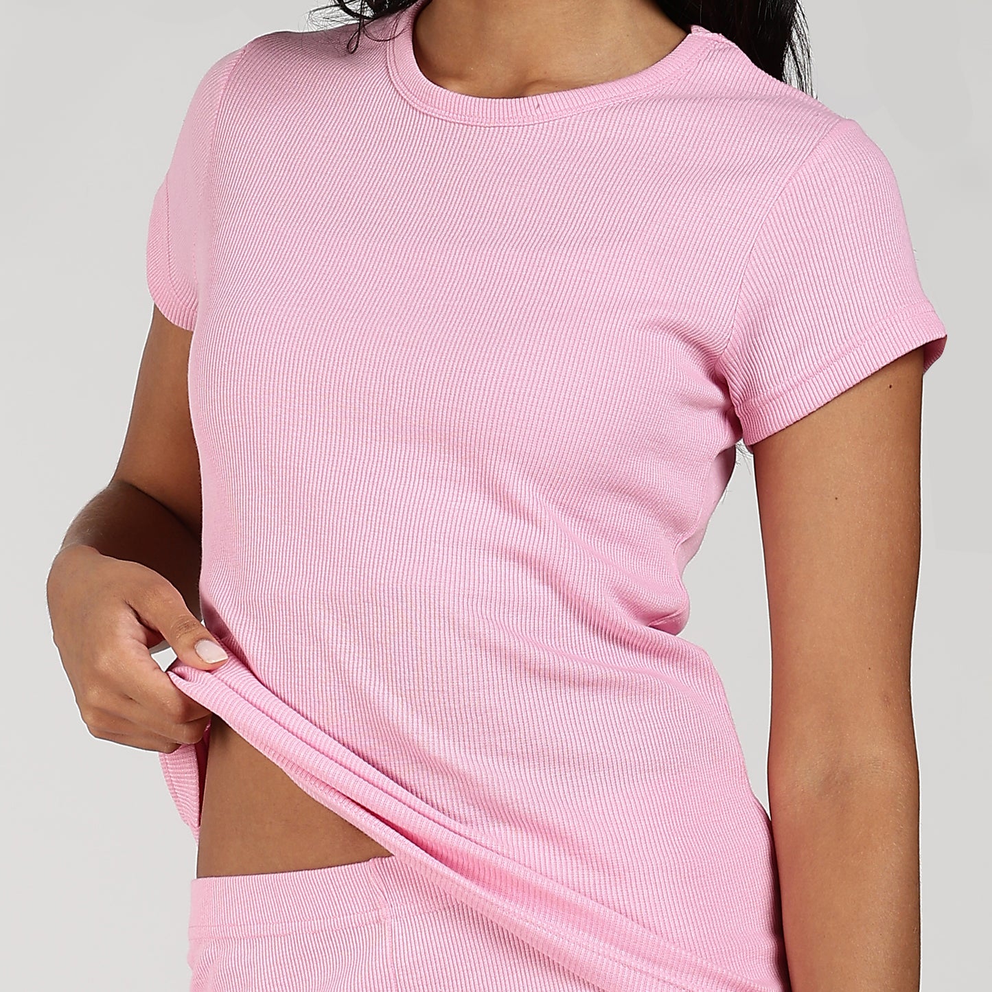 Turtle Women’s Ribbed Short Set Pink