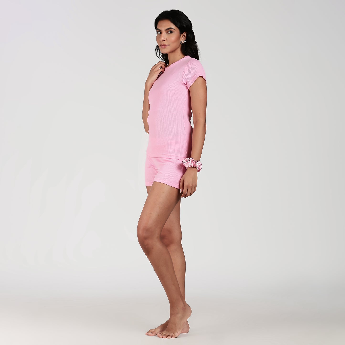 Turtle Women’s Ribbed Short Set Pink