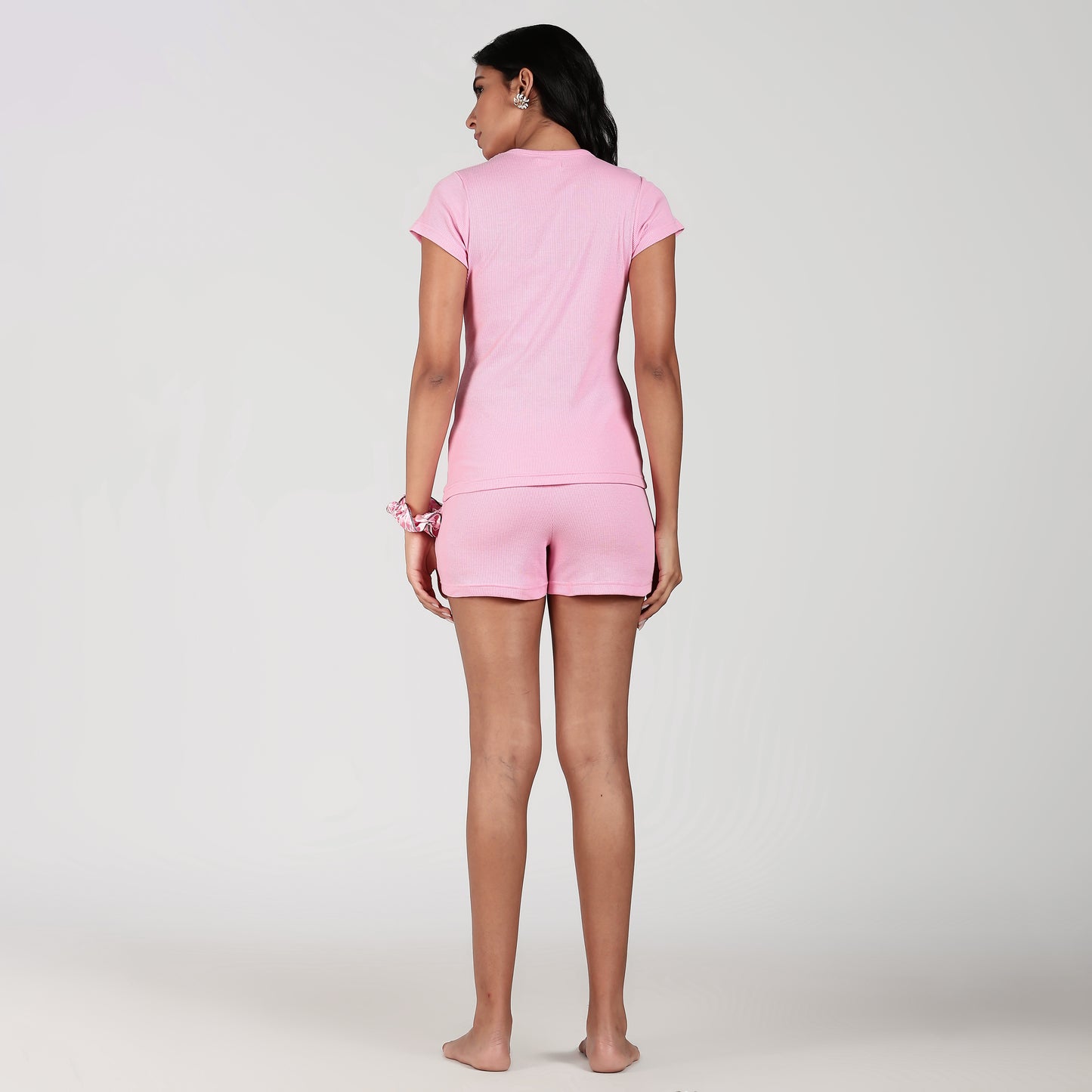 Turtle Women’s Ribbed Short Set Pink