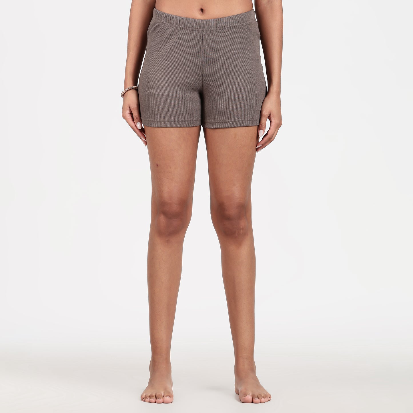 Women’s Ribbed Short Set Brown