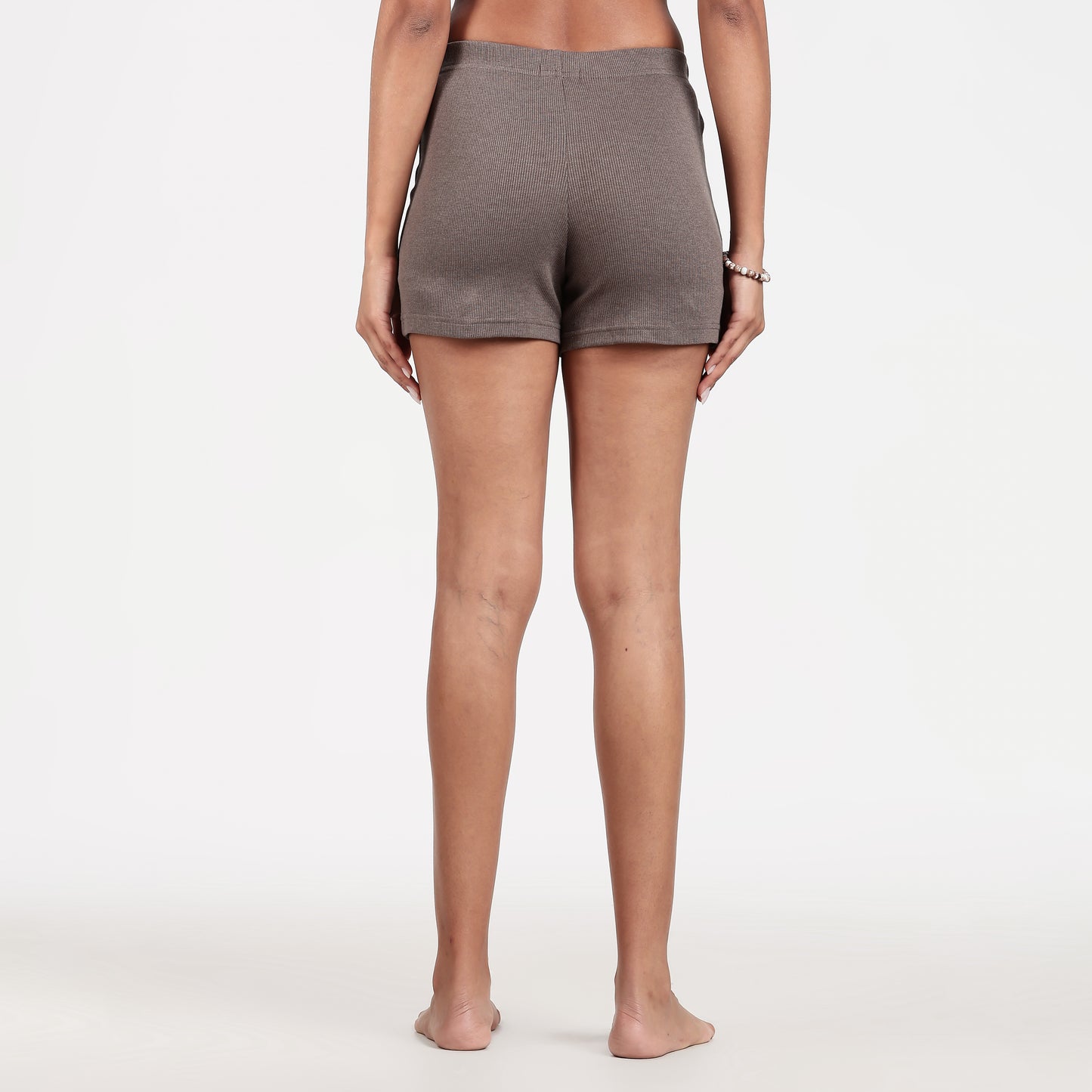 Women’s Ribbed Short Set Brown