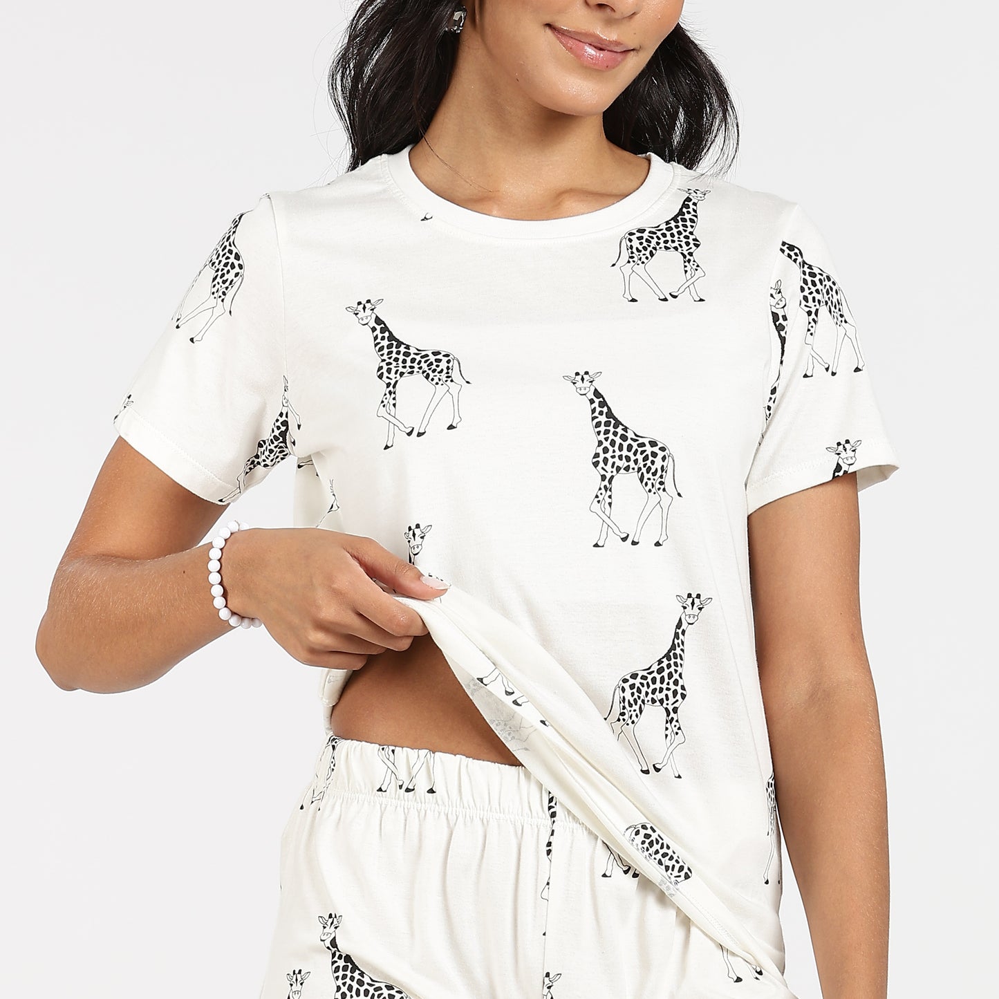 Turtle Cotton Pyjama Set Women’s Zebra Print