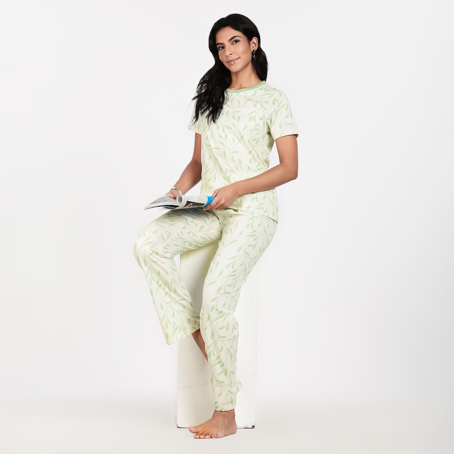 Turtle Women’s Pyjama Set Nightwear Minty Leaf