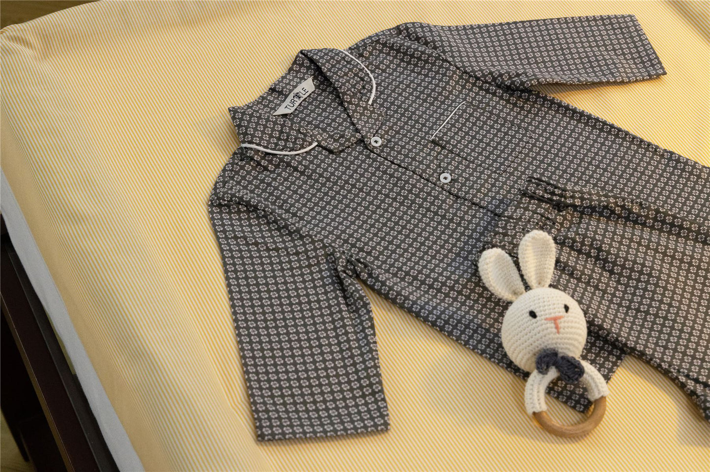 Grey Mini Floral Kids Revere Pyjamas