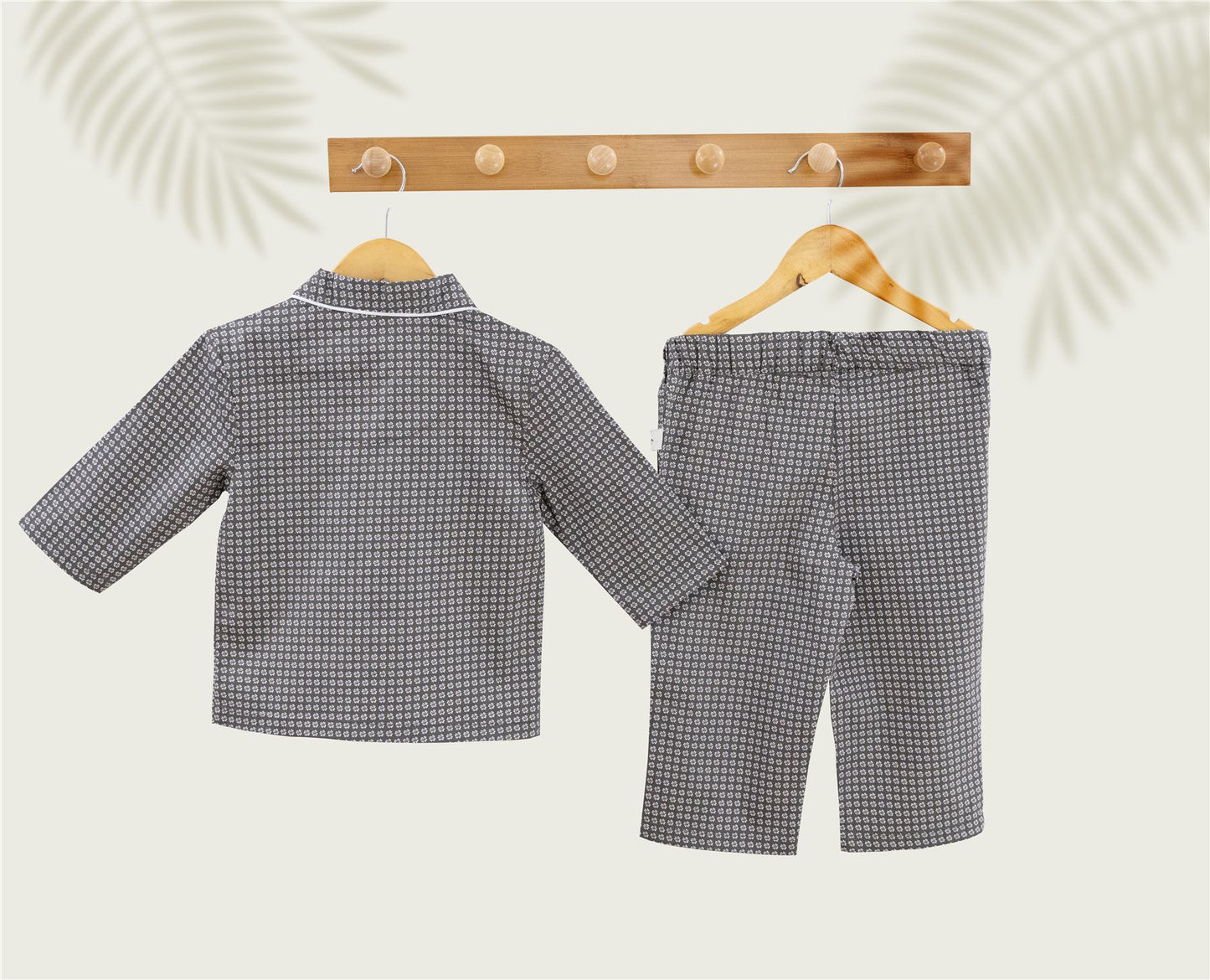 Grey Mini Floral Kids Revere Pyjamas