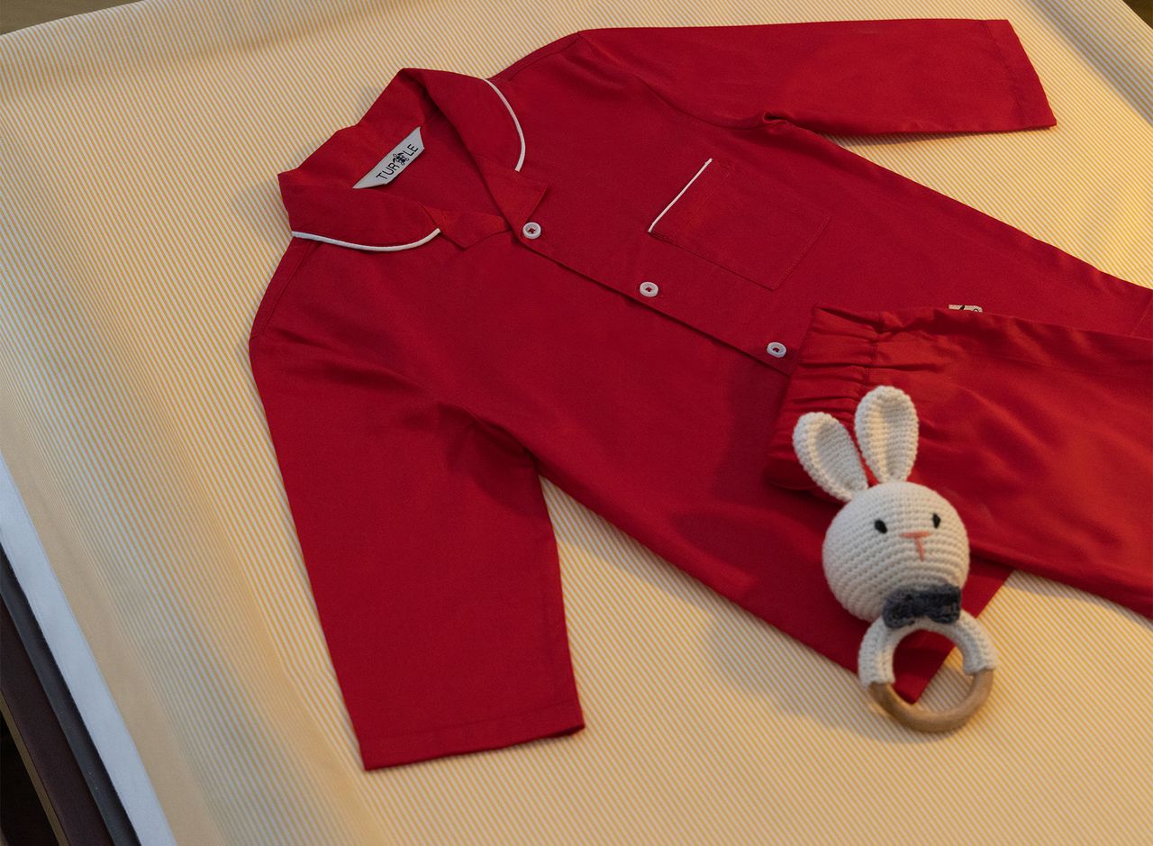 Bright Red Kids Revere Pyjamas Set