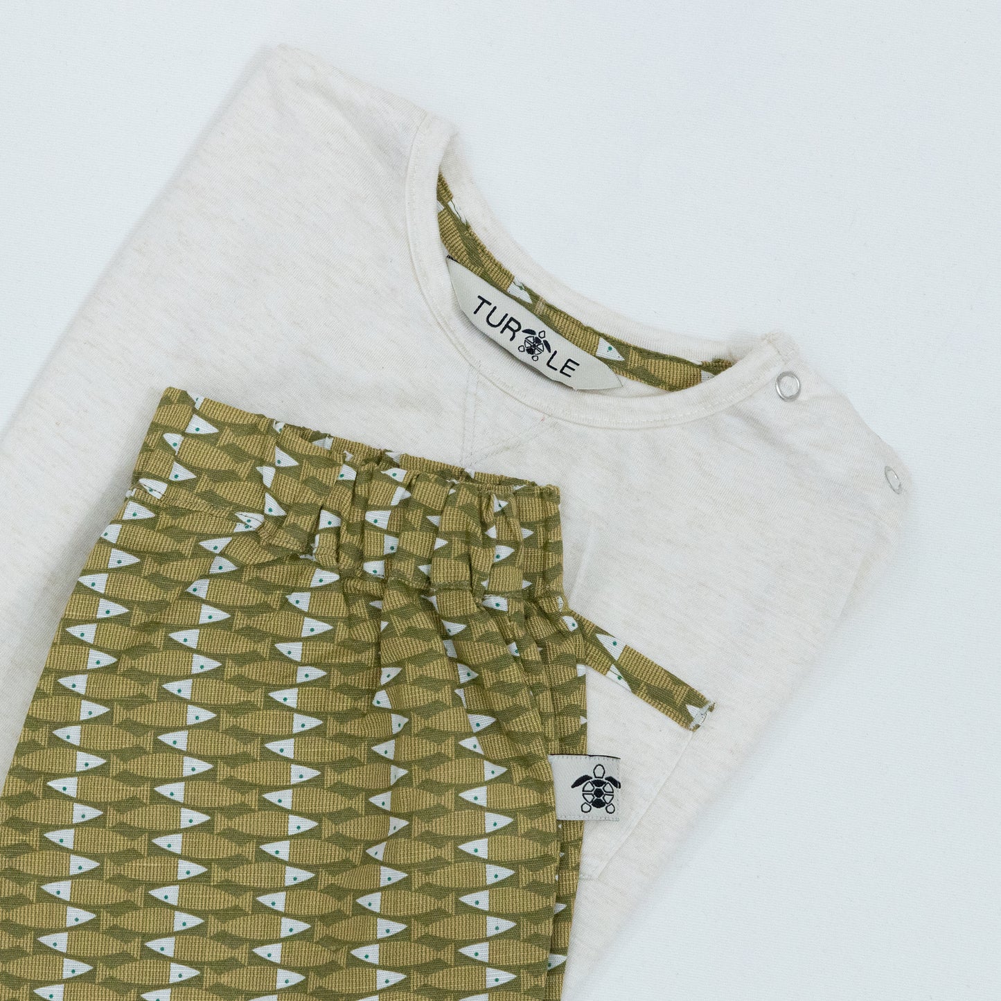 Olive Green Fish Kids Revere Pyjamas