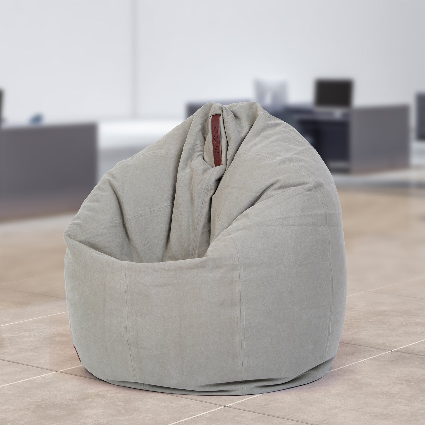Turtle Bean Bags 100% Cotton Canvas Cover for Adults & Kids - Grey