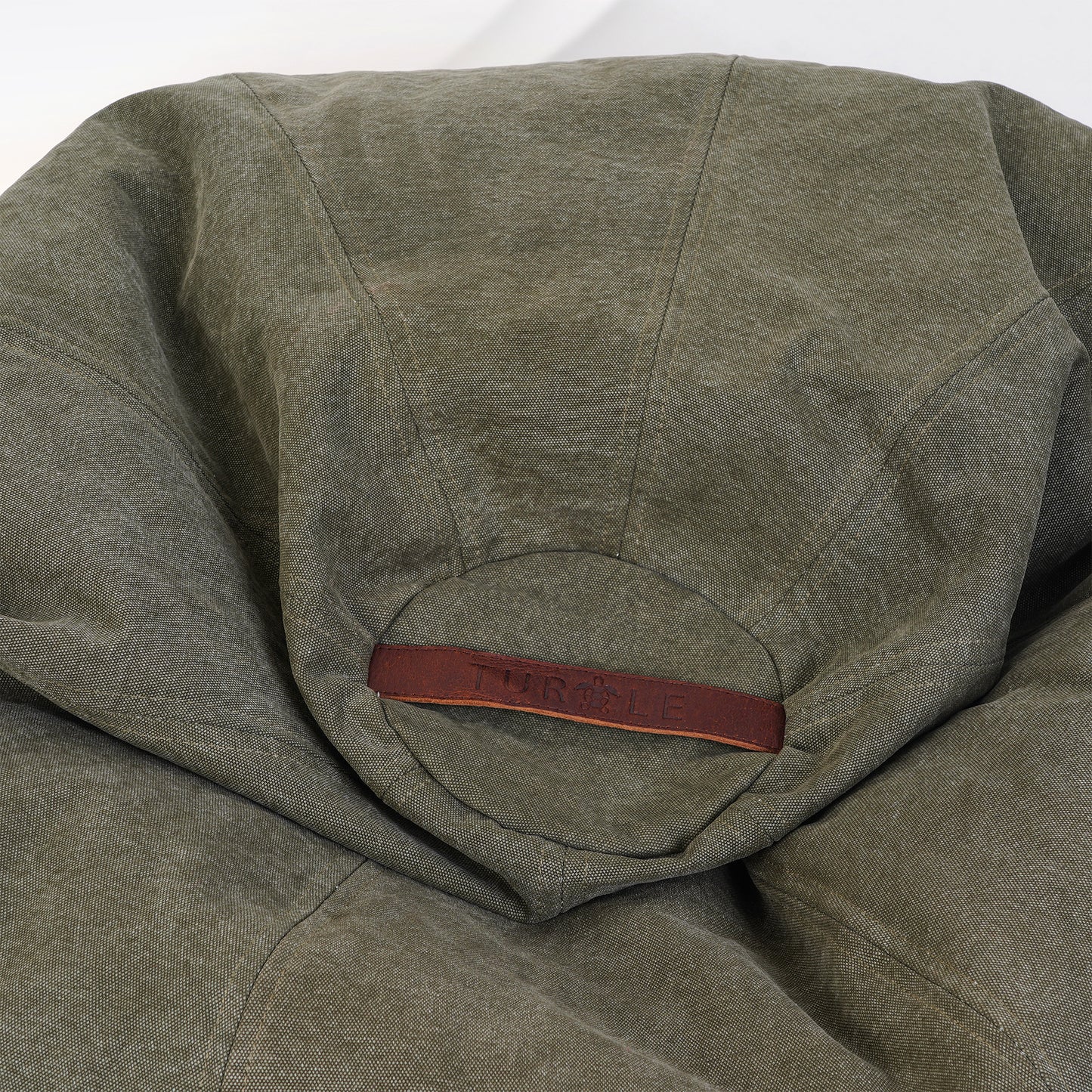 Turtle Bean Bags 100% Cotton Canvas Cover for Adults & Kids - Olive
