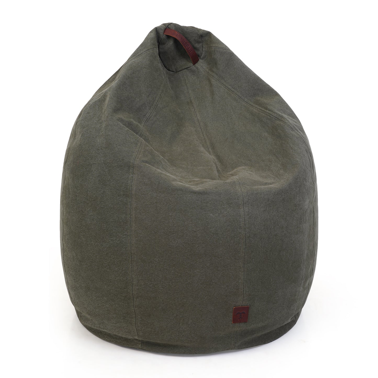 Turtle Bean Bags 100% Cotton Canvas Cover for Adults & Kids - Olive