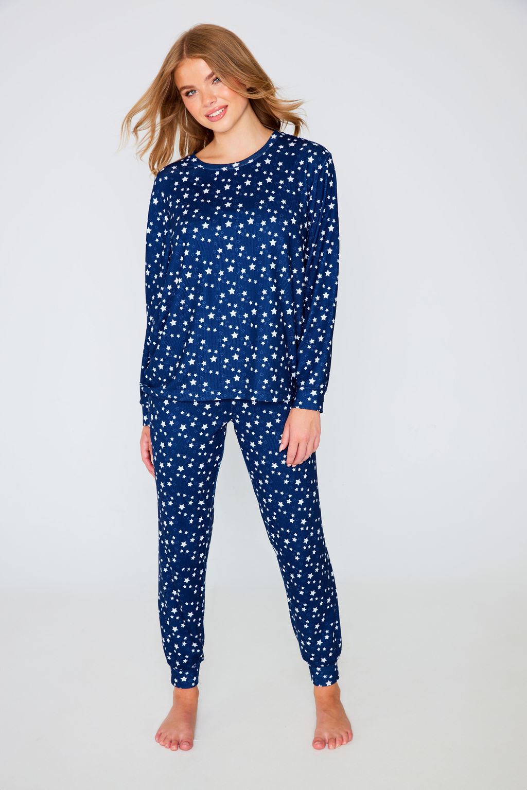 Stars Above Women's Plus Size Cropped Pajama Pants – Navy Blue – Soft Modal Blend – Size 1X