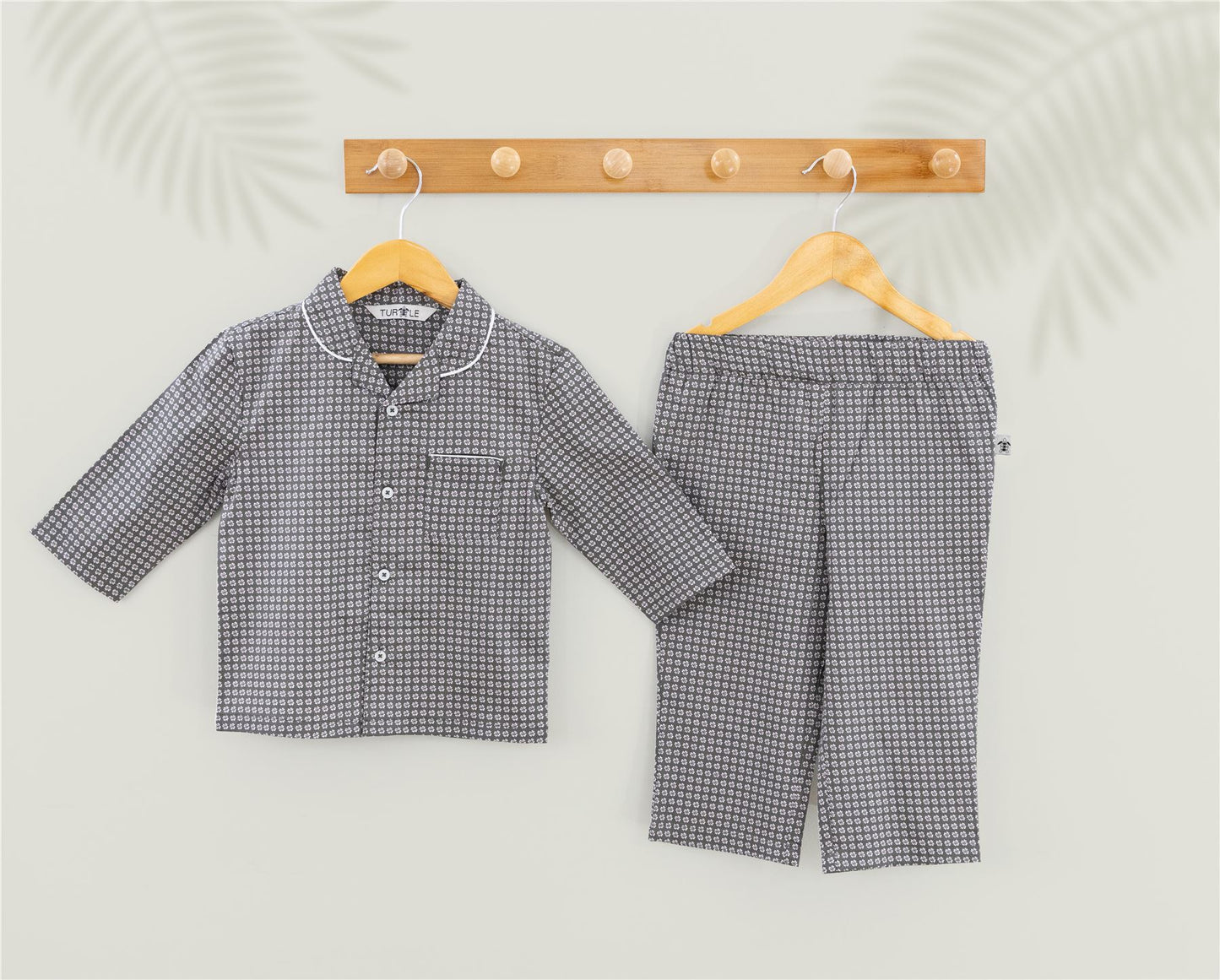 Grey Mini Floral Kids Revere Pyjamas