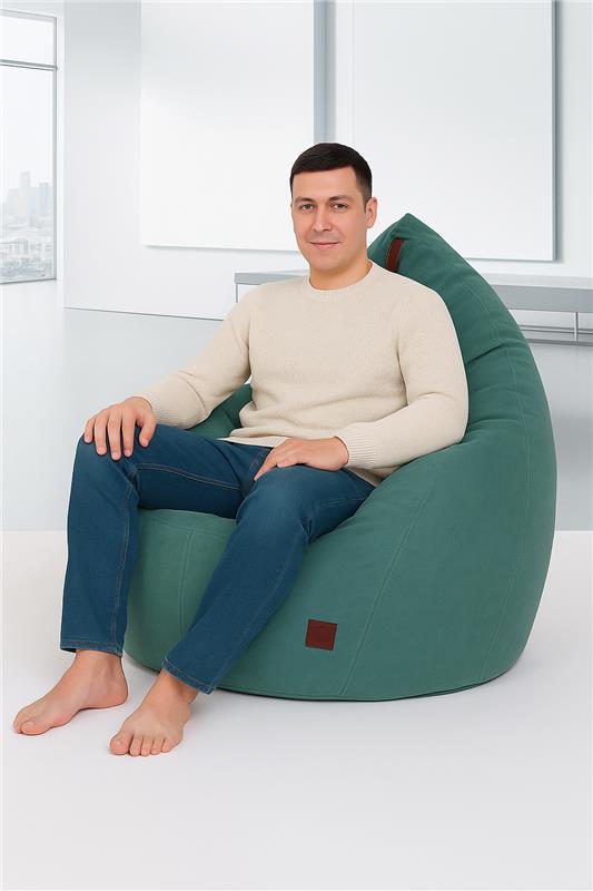 Turtle Bean Bags 100% Cotton Canvas Cover for Adults & Kids - Green