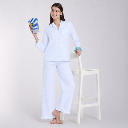 Women Revere Pyjama Set Blue