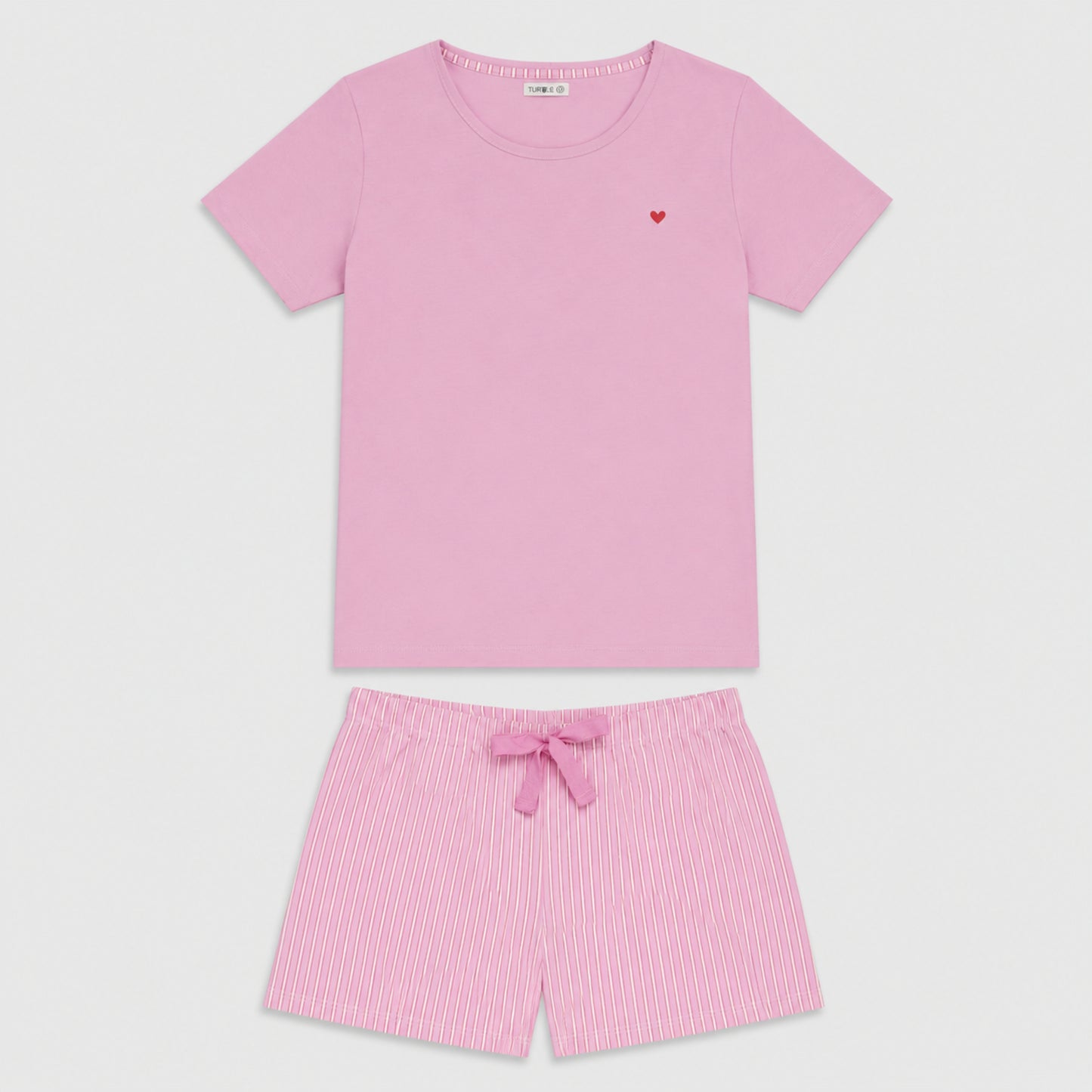 Women’s Cotton Shorts Set Pink