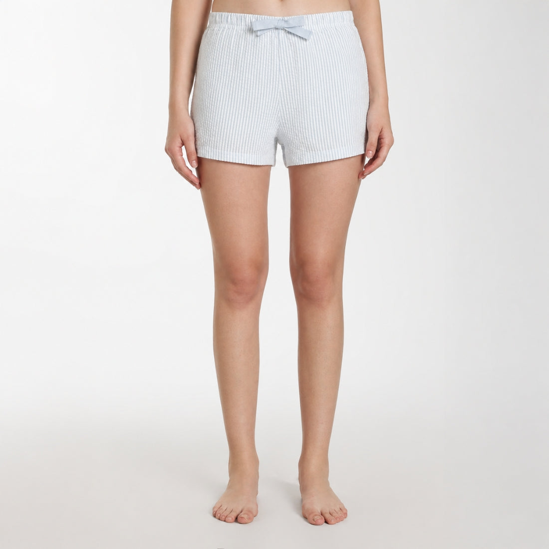 Women’s Gingham Shorts Set White