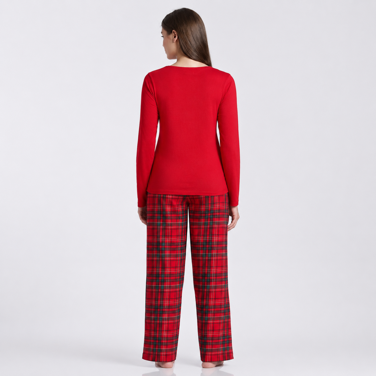 Women’s Red Tartan Pyjama Set