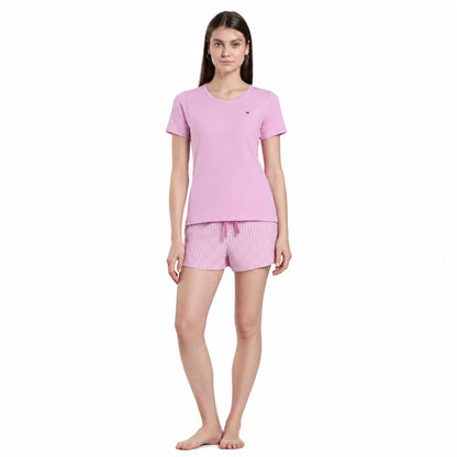 Women’s Cotton Shorts Set Pink