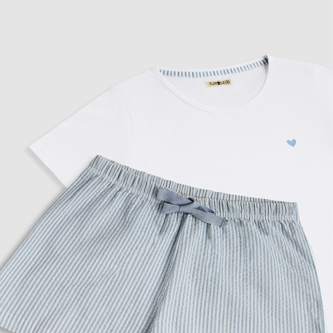 Women’s Gingham Shorts Set White