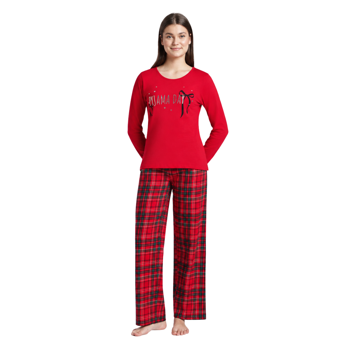 Women’s Red Tartan Pyjama Set