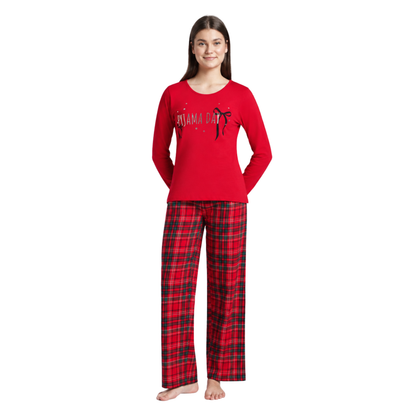 Women’s Red Tartan Pyjama Set