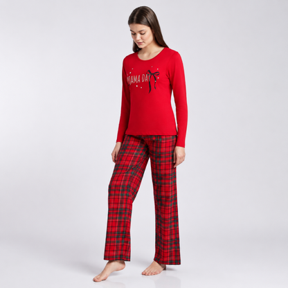Women’s Red Tartan Pyjama Set