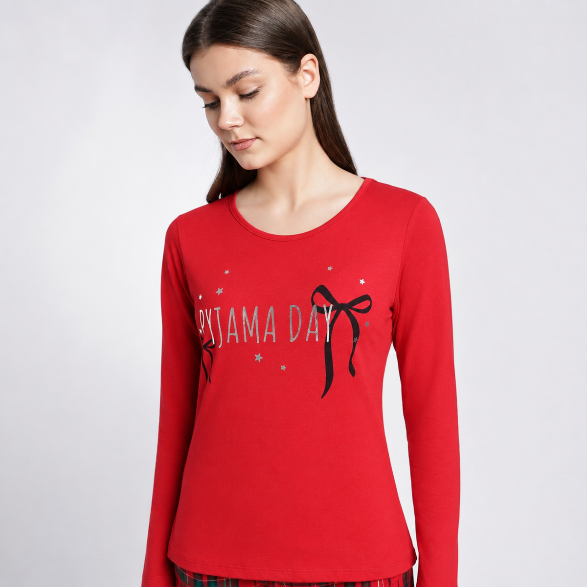 Women’s Red Tartan Pyjama Set