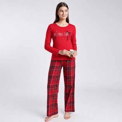 Women’s Red Tartan Pyjama Set
