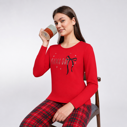 Women’s Red Tartan Pyjama Set