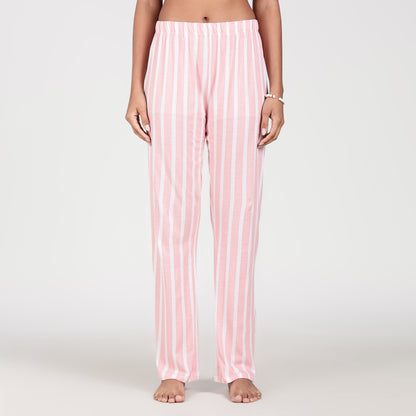Turtle Women’s Pyjama Set Women’s Nightwear Peachy Pink Stripe