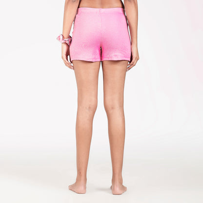 Turtle Women’s Ribbed Short Set Pink