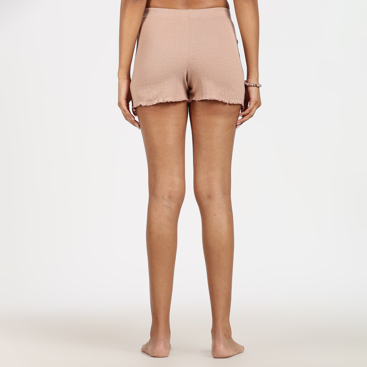 Women’s Pointelle Loungewear Short Set Stone