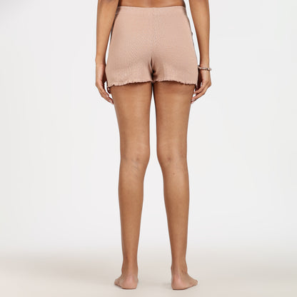 Women’s Pointelle Loungewear Short Set Stone