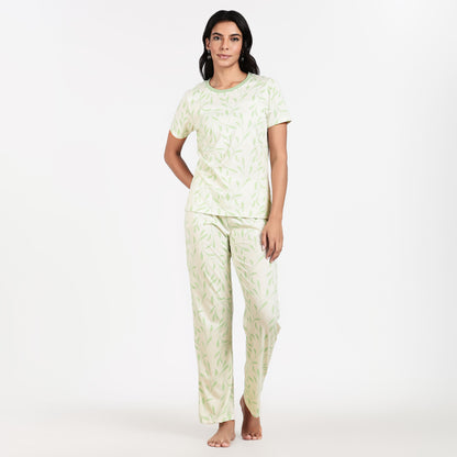 Turtle Women’s Pyjama Set Nightwear Minty Leaf