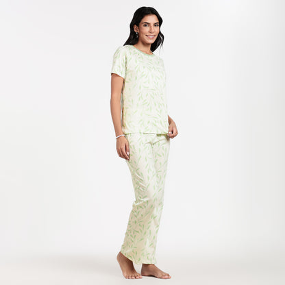 Turtle Women’s Pyjama Set Nightwear Minty Leaf