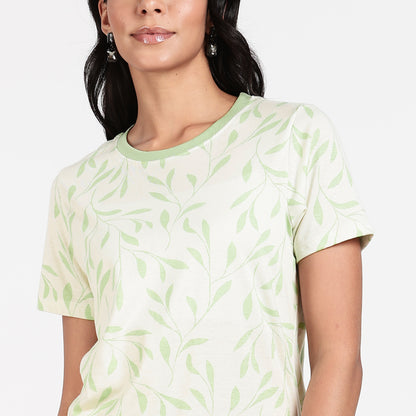 Turtle Women’s Pyjama Set Nightwear Minty Leaf