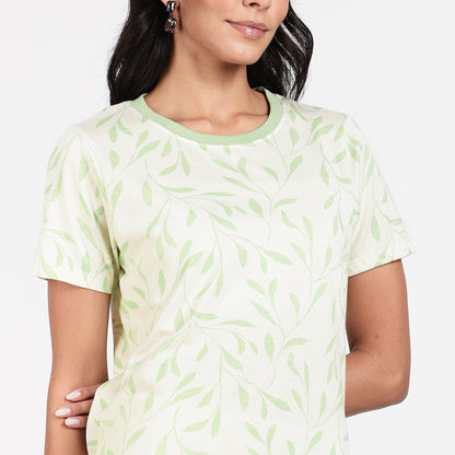 Turtle Women’s Pyjama Set Nightwear Minty Leaf