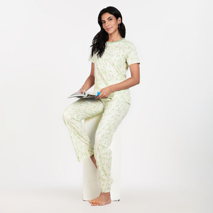 Turtle Women’s Pyjama Set Nightwear Minty Leaf