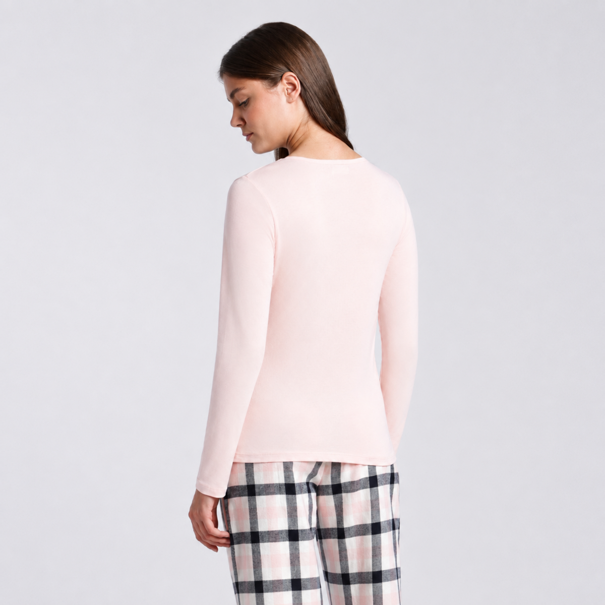 Women’s Tartan Pyjama Set Pink