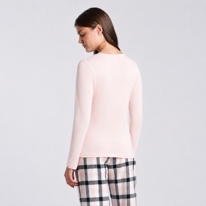 Women’s Tartan Pyjama Set Pink