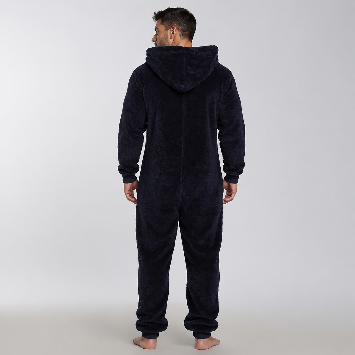 Men's Sherpa Fleece Onesie Navy