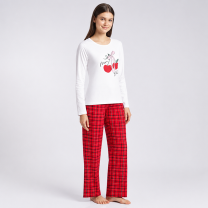 Women’s Cherry Tartan Pyjama Set