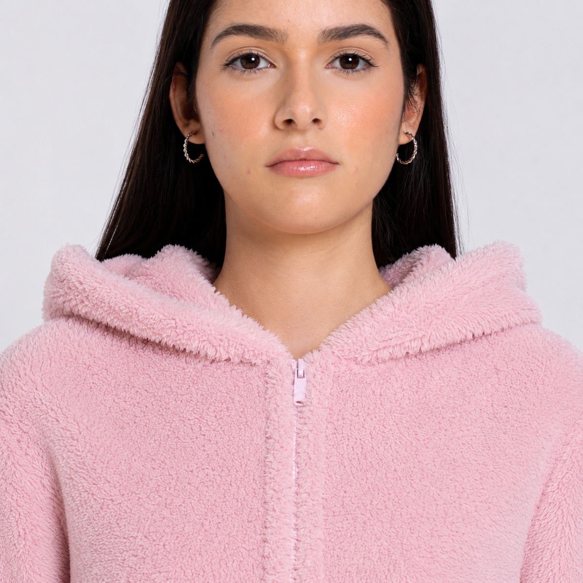 Women's Sherpa Fleece Onesie Pink