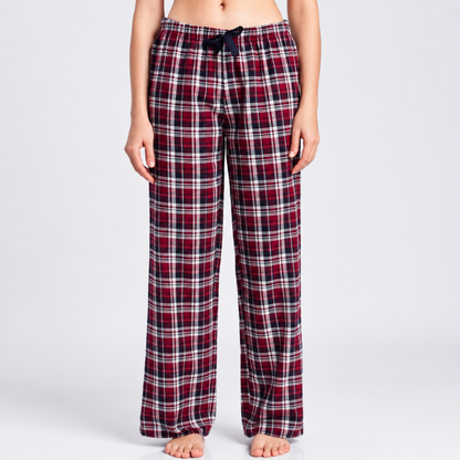 Women’s Novelty Tartan Pyjama Set Burgundy